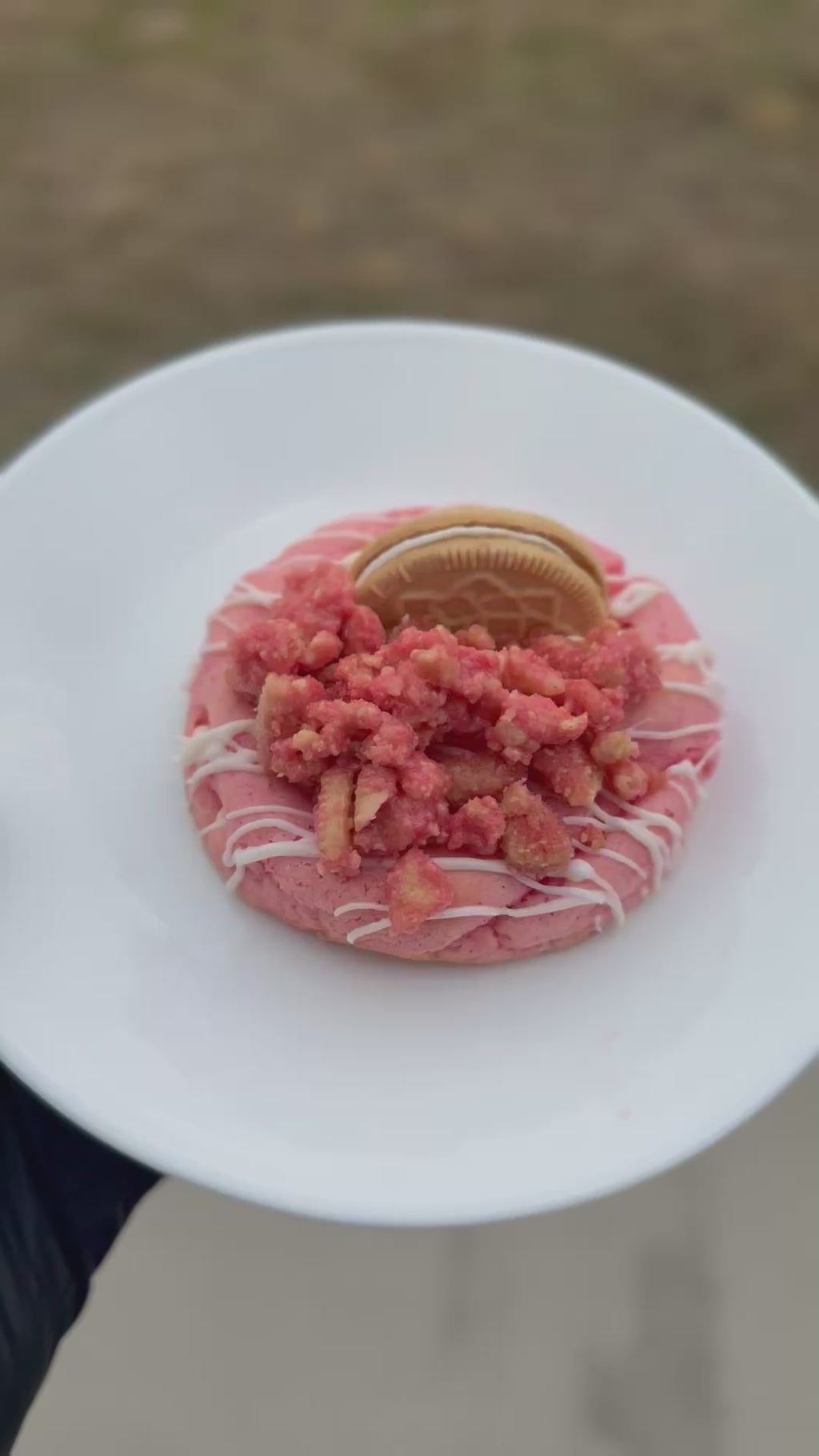 Pretty in Pink Cookie 💕🍓(With Golden Oreo Cookie)